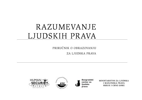 Razumevanje Ljudskih Prava- prirucnik o obrazovanju za ljudska prava