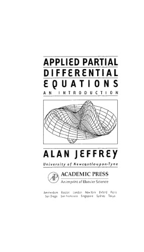 Applied partial differential equations. An introduction