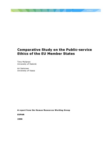 Comparative Study on the Public-service Ethics of the EU Member States 2006
