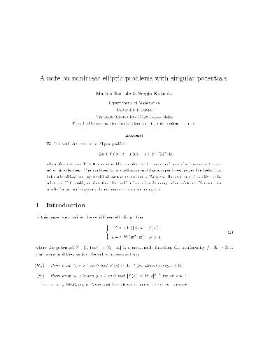 A note on nonlinear elliptic problems with singular potentials