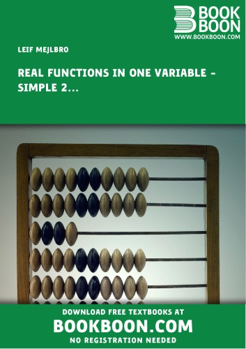Real Functions in One Variable Examples of Simple Differential Equations II Calculus Analyse 1c-5