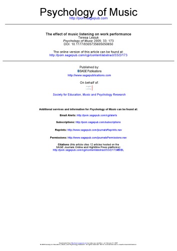 The effect of music listening on work performance