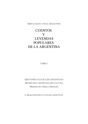 Cuentos y leyendas populares de la Argentina