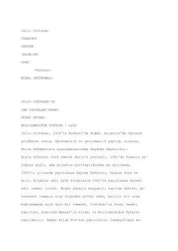 Cinayeti Gördüm (Blow-Up)