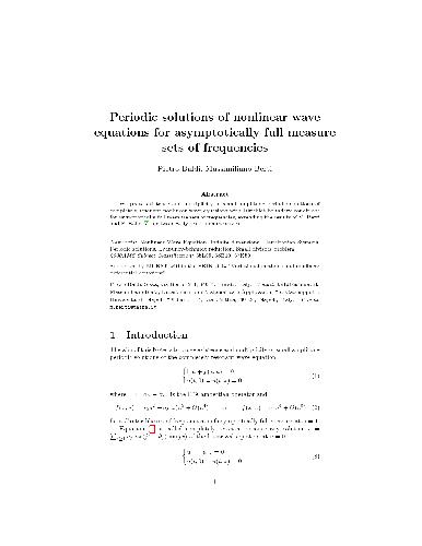 Periodic solutions of nonlinear wave equations for asymptotically full measure sets of frequencies