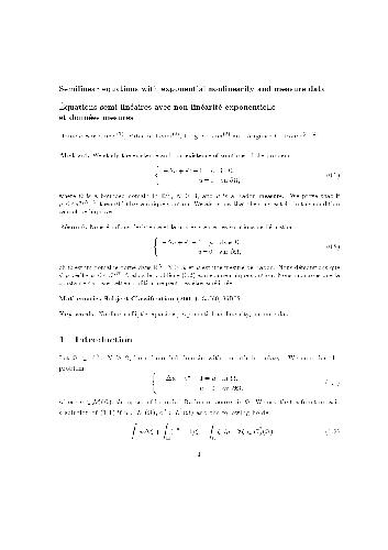 Semilinear equations with exponential nonlinearity and measure data
