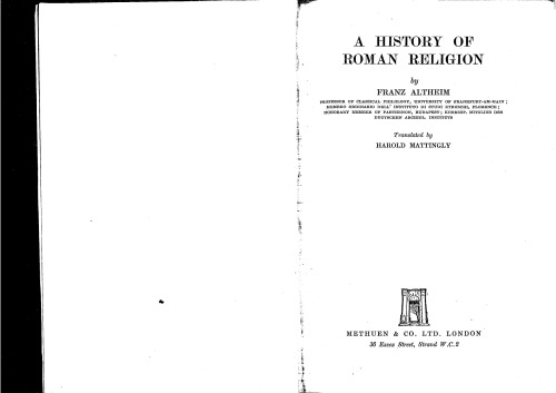 A History of Roman Religion