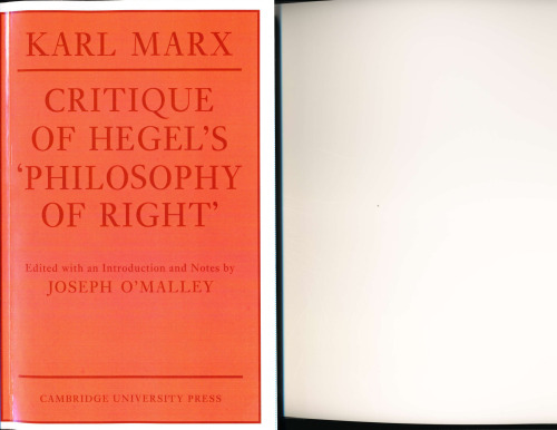 Critique of Hegel’s ’Philosophy Of Right’