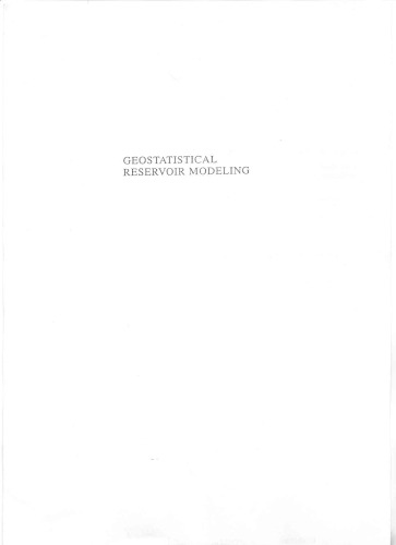 Geostatistical Reservoir Modeling