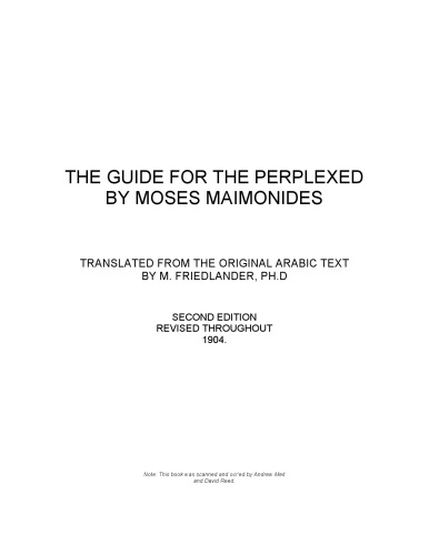 The Guide for the Perplexed