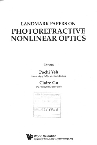 Landmark Papers on Photorefractive Nonlinear Optics