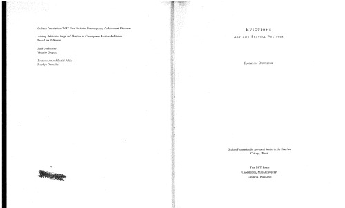 Evictions: Art and Spatial Politics (The Graham Foundation   MIT