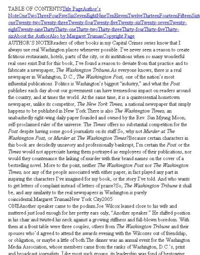 Murder at The Washington Tribune: A Capital Crimes Novel