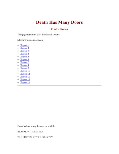 Death Has Many Doors