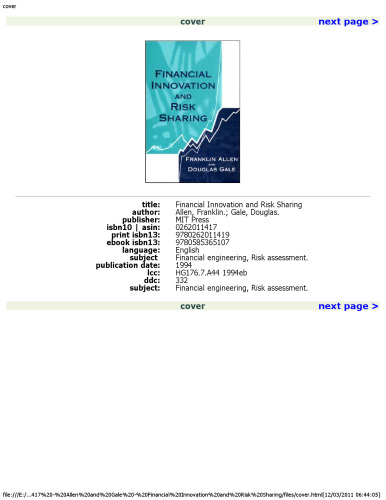 Financial Innovation and Risk Sharing