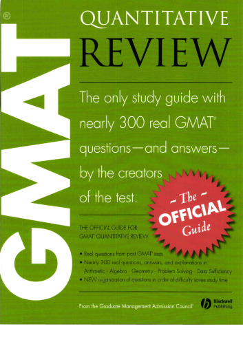 The Official Guide for GMAT Quantitative Review