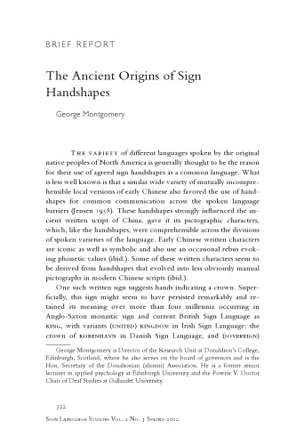 The Ancient Origins of Sign Handshapes