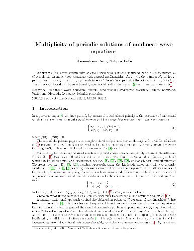 Multiplicity of periodic solutions of nonlinear wave equations