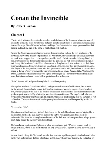 Conan the Invincible (Conan #1)