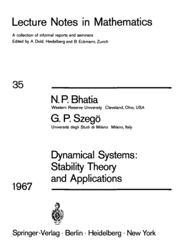 Dynamical Systems: Stability Theory and Applications