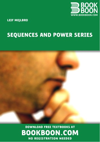 Sequences and Power Series Guidelines for Solutions of Problems Calculus 3b