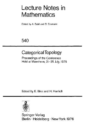 Categorical Topology