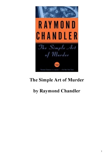 The Simple Art of Murder