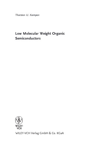 Low Molecular Weight Organic Semiconductors
