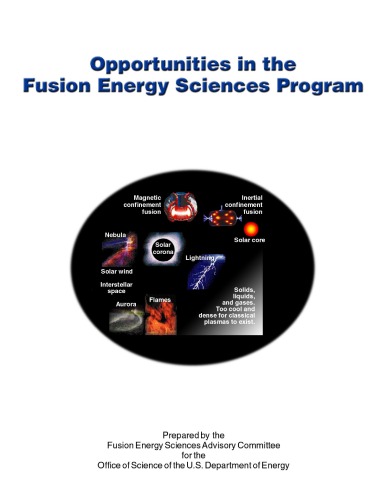 Opportunities In The Fusion Energy Sciences Program
