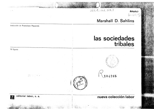 Las sociedades tribales (Nueva coleccion labor)