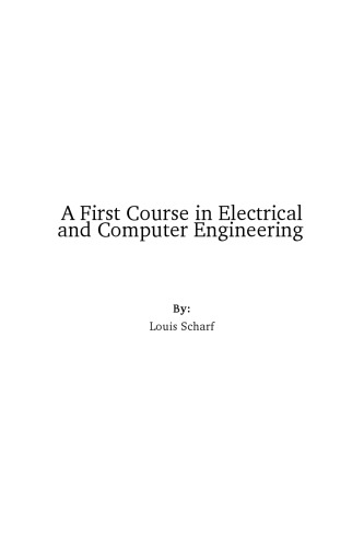 A First Course in Electrical and Computer Engineering