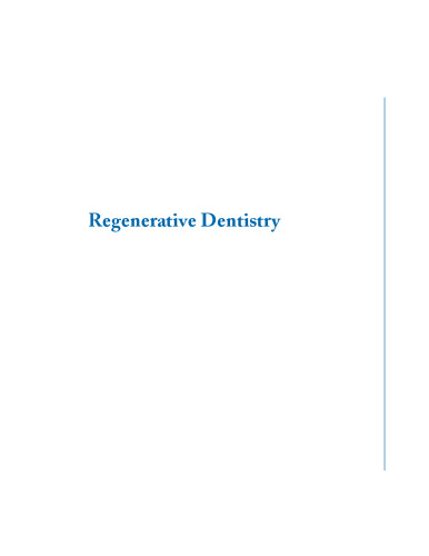 Regenerative Dentistry