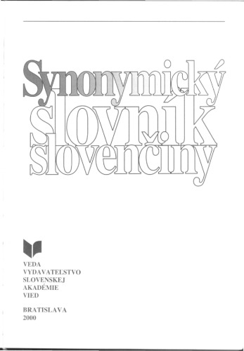 Synonimický slovník slovenčiny