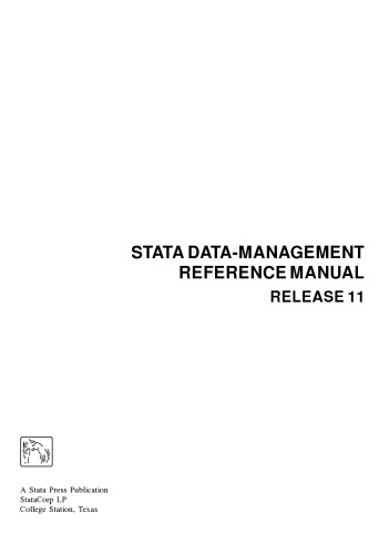Stata Data-Management Reference Manual: Release 11
