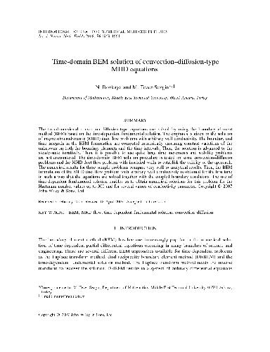 Time-domain BEM solution of convection-diffusion-type MHD equations