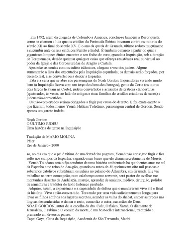 O último judeu - Uma história de terror na Inquisição