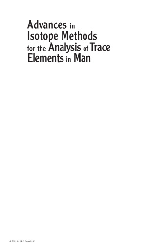 Advances in Isotope Methods for the Analysis of Trace Elements in Man (Modern Nutrition)