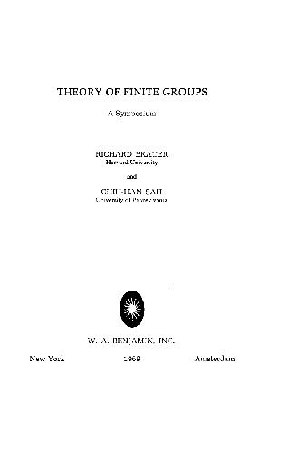 Theory of Finite Groups
