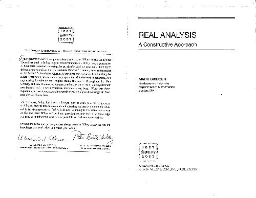 Real Analysis: A Constructive Approach