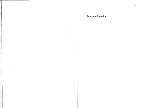 Language Evolution (Studies in the Evolution of Language)