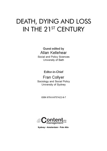 Death, Dying and Loss in the 21st Century
