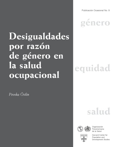 Desigualdades por razon de genero en la salud ocupacional