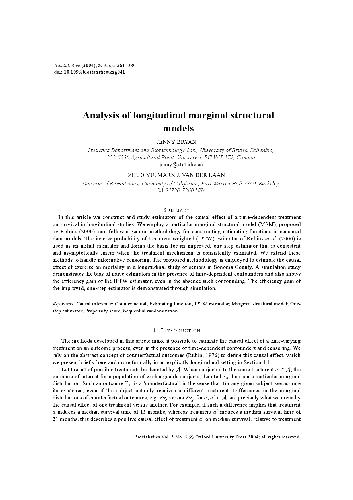 Analysis of longitudinal marginal structural models