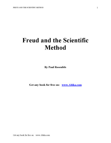Freud and the Scientific Method