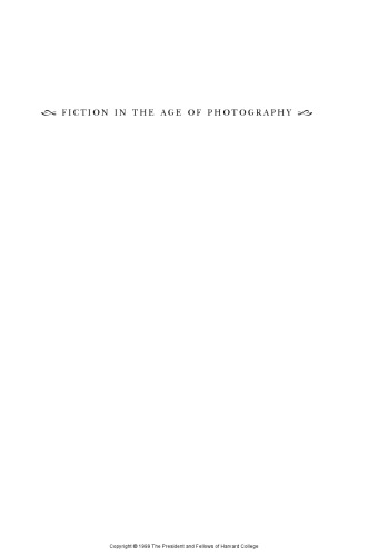 Fiction in the Age of Photography: The Legacy of British Realism
