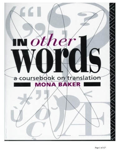 In Other Words, A Coursebook on Translation