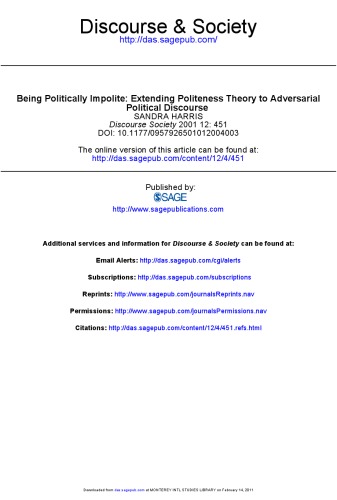 Being Politically Impolite: Extending Politeness Theory to Adversarial Political Discourse
