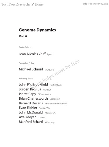 Microbial Pathogenomics (Genome Dynamics)