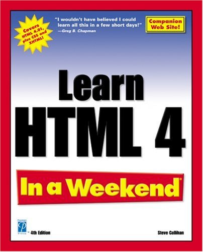 Learn HTML 4 In a Weekend