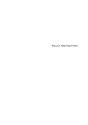 Fault Detection